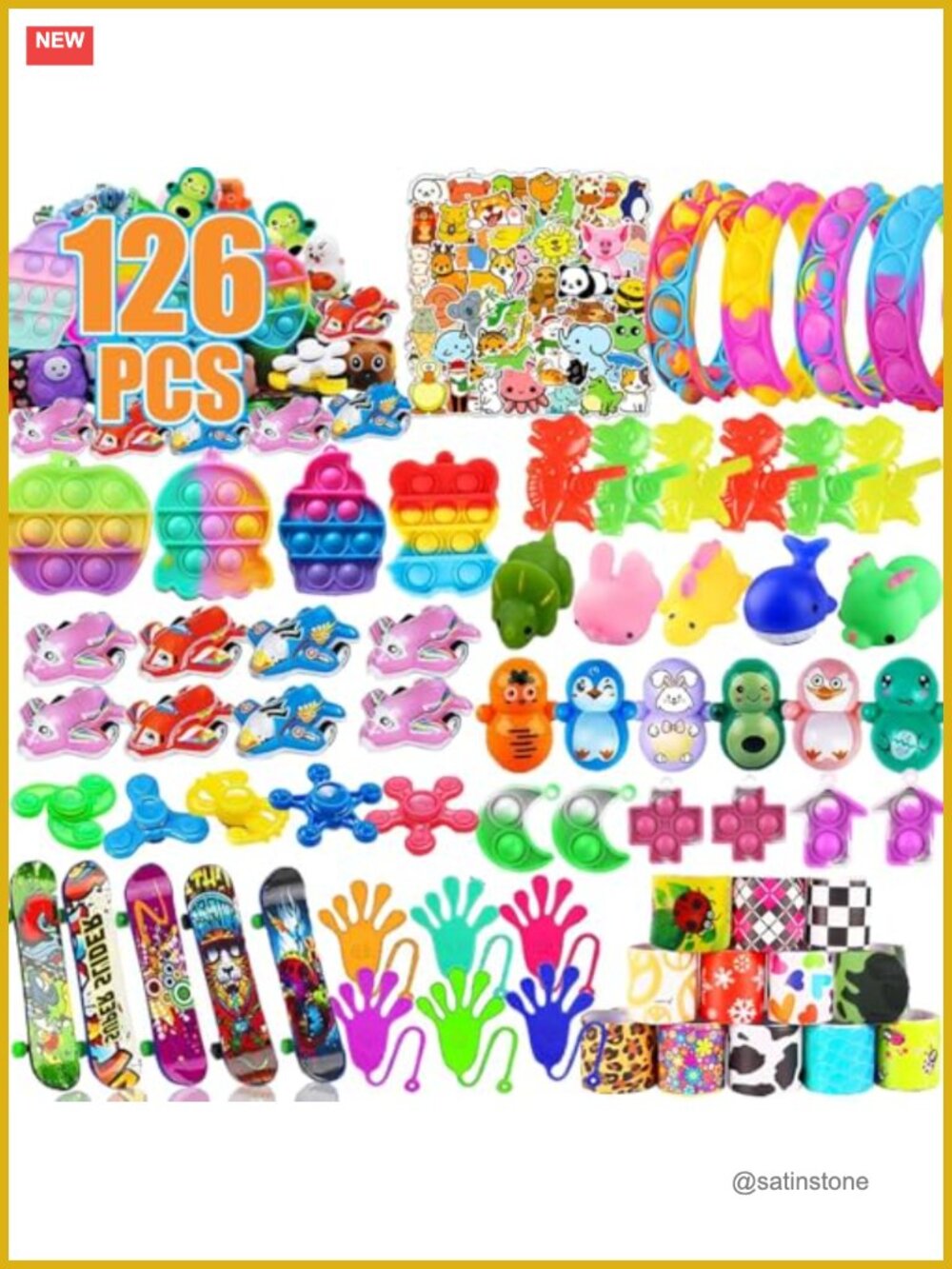 126 Pcs Kids Party Favors Treasure Box Toys Classroom Prizes Goodie Bag
